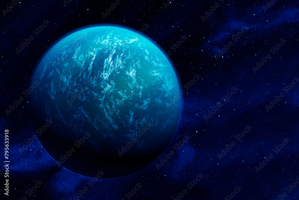 Canvas Prints exoplanet on a dark background. elements of this image furnished by nasa