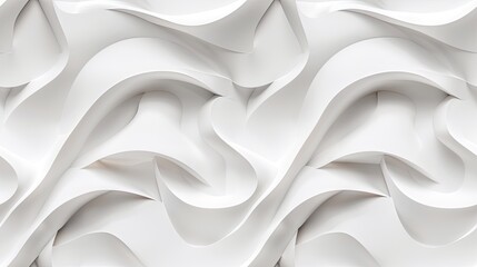 Fototapeta premium simple lines intertwined with the intricate texture of paper carving, inspired by Taiwanese style aesthetics, against a pristine white background. SEAMLESS PATTERN