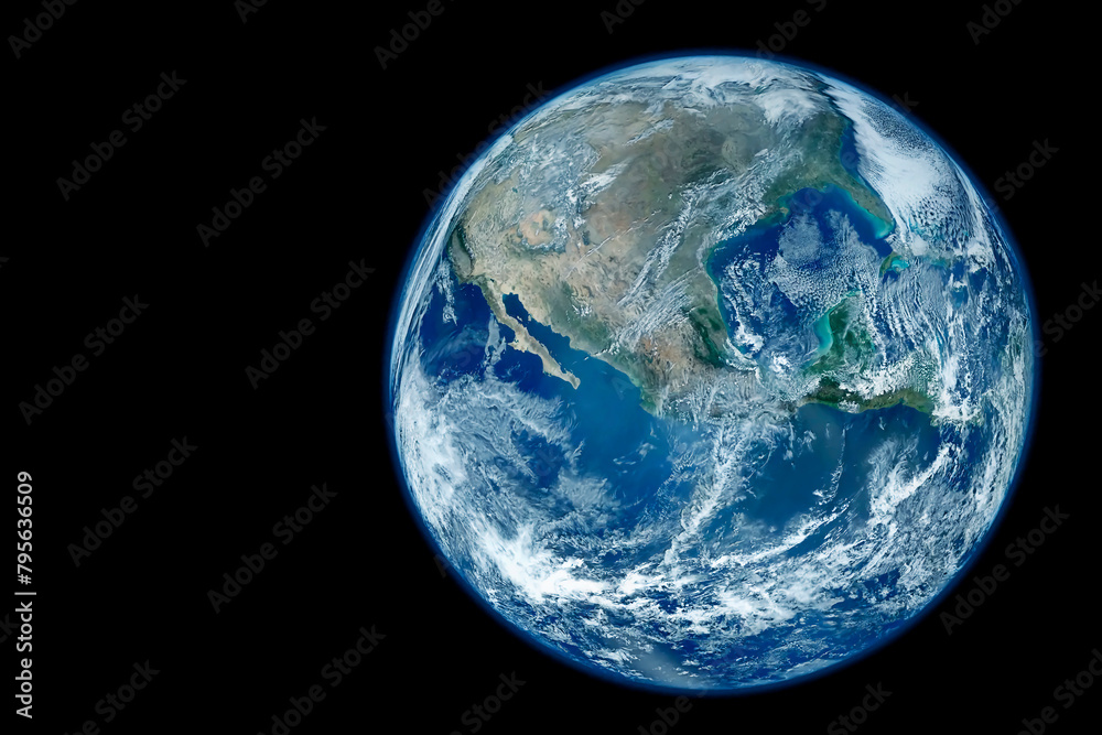 Canvas Prints planet earth on a dark background. elements of this image furnished by nasa