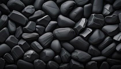 Black Stone Texture for Pattern: Horizontal Background