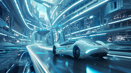 traffic in motion blur