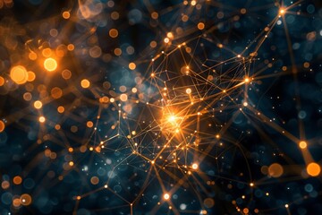 Fototapeta premium High-Speed Data Transfer in Futuristic Network. Beautiful simple AI generated image in 4K, unique.