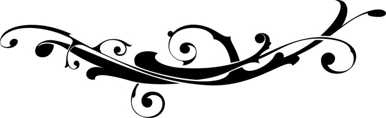 Arabesque vintage heraldic design element.