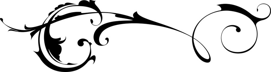 Arabesque vintage heraldic design element.