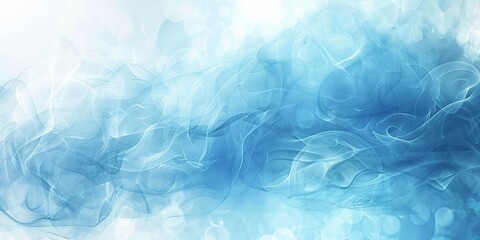 Fototapeta na wymiar Abstract blue smoke on a light blue bokeh background