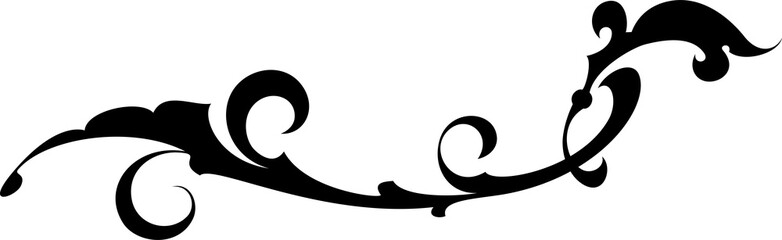 Arabesque vintage heraldic design element.