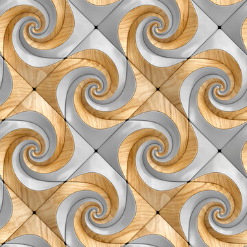 3D relief panels made of white plastic and ice