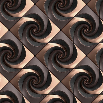 3D relief panels made of white plastic and ice