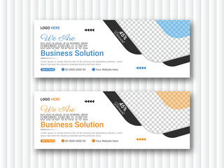 Business marketing social media facebook cover design template