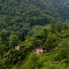 Obraz premium old house in the mountains