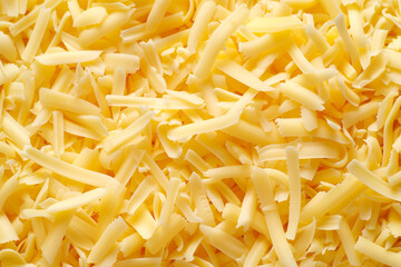 Fototapeta premium Stack of Shredded Cheese