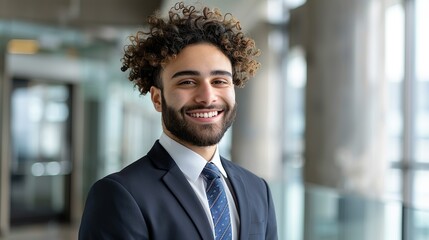 Fototapeta premium Smilling Businessman in Modern Office