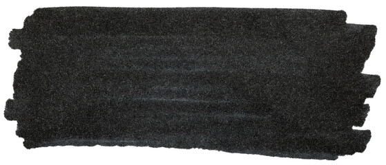 Black marker paint texture. Stroke isolated on transparent background	
