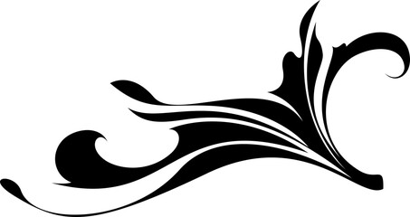 Arabesque vintage heraldic design element.