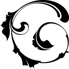 Arabesque vintage heraldic design element.