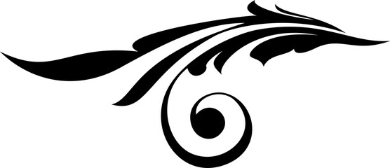 Arabesque vintage heraldic design element.