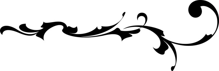 Arabesque vintage heraldic design element.