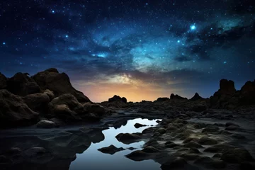 Fototapeten Galaxy background landscape astronomy outdoors. © Rawpixel.com