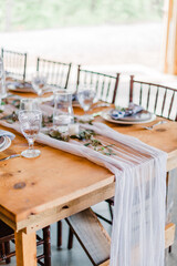 table setting for a wedding
