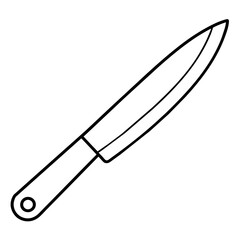 kitchen knife isolated on white