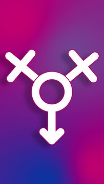 S&iacute;mbolo Bisexual en pantalla vertical versi&oacute;n 7