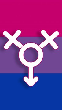 S&iacute;mbolo Bisexual en pantalla vertical versi&oacute;n 8