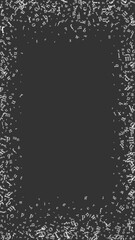 Scattered letters of latin alphabet. White chalk