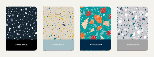 Brochure cover design. Terrazzo abstract