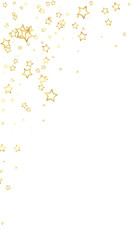 Gold sparkling star confetti.