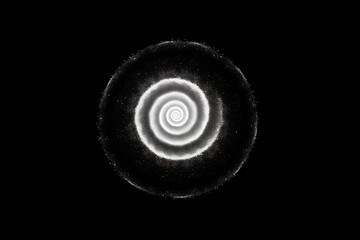 White sparkle spiral astronomy black night
