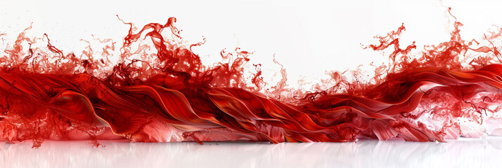Crimson Cascade A Breathtaking View of Fiery Red Oil Wave Seamlessly Merging Transparency with Crystal Clarity in HD Glory.