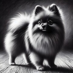Adorable Pomeranian with Lush Fur
