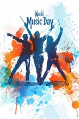 illustration with text to commemorate World Music Day