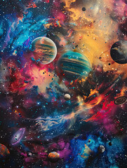 Obraz na płótnie Canvas Interstellar Odyssey Exploring the Multiverse