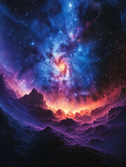 Starry Galaxy Celestial Wallpaper