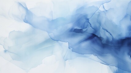 Obraz premium Ethereal Blue Watercolor Wash, Serene and Abstract, Artistic Background with Copy Space