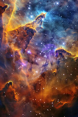 Naklejka premium Voyage Through the Cosmic Abyss