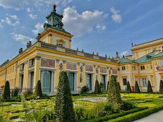 The royal Wilanow Palace in Warsaw, Poland.