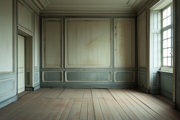 Empty room flooring wood old.