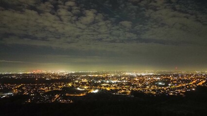Fototapeta na wymiar time lapse clouds over city