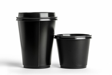 Two Black Cups Placed Together
