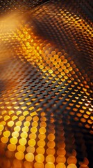 Close Up of Metal Surface With Lights. Generative AI