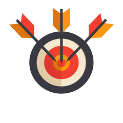 icon target with arrow isolated transparent