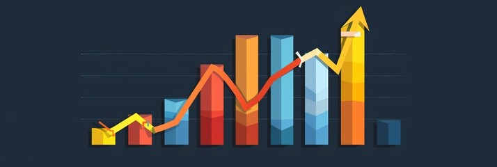 Growth trends identified through analytical graphs help businesses forecast future performance, business concept