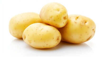 Potatoes. Fresh potatoes isolated on white background. Fresh vegetables. Healthy eating. Organic food.