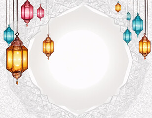 Illustrative background of beautiful Islamic greeting cards for commemorating holidays