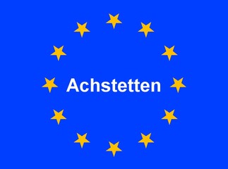 Illustration einer Europaflagge mit der Aufschrift 