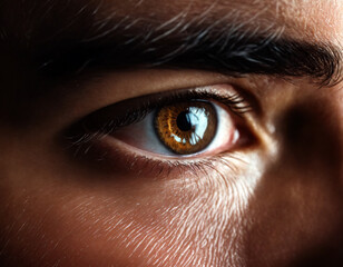 Close-up of a man's eye.