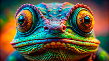 Close-up portrait of a chameleon