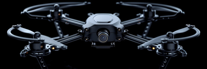 Flying Black Quad-Copter Drone,
Selfflying drones have become a popular mode of transportation allowing people to avoid traffic and get to their destinations faster
